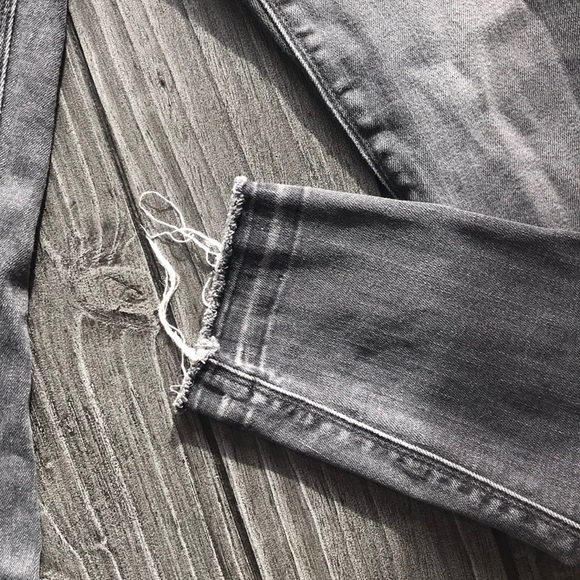 Charcoal Distressed High Rise Skinny Jeans - Picture 5 of 6